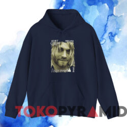 Vintage Nirvana Kurt Cobain I Hate Myself T shirt Navy Hoodie