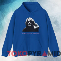 Vintage Nirvana Kurt Cobain Middle Finger T-Shirt 3 Vintage Nirvana Kurt Cobain Middle Finger T shirt Blue Hoodie