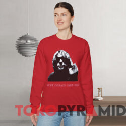 Vintage Nirvana Kurt Cobain Middle Finger T-Shirt 2 Vintage Nirvana Kurt Cobain Middle Finger T shirt Red Sweatshirt