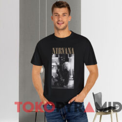 Vintage Nirvana Kurt Cobain Pukkelpop Festival 1991 T shirt Black T shirt