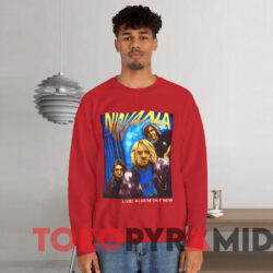 Vintage Nirvana Live Album Out Now T-shirt 2 Vintage Nirvana Live Album Out Now T shirt Red Sweatshirt