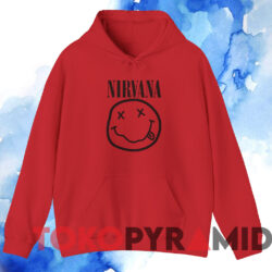 Vintage Nirvana Smiley Face T-shirt 3 Vintage Nirvana Smiley Face T shirt Red Hoodie
