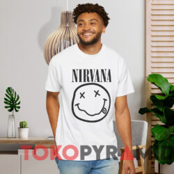 Vintage Nirvana Smiley Face T shirt White T shirt