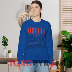 Vintage Nirvana This Is Not A Bon Jovi Concert T-shirt 2 Vintage Nirvana This Is Not A Bon Jovi Concert T shirt Blue Sweatshirt