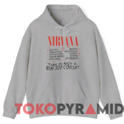Vintage Nirvana This Is Not A Bon Jovi Concert T-shirt 3 Vintage Nirvana This Is Not A Bon Jovi Concert T shirt Grey Hoodie