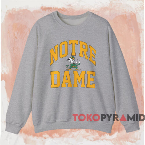 Vintage Notre Dame Arch Logo Shirt Grey Sweatshirt Vintage Notre Dame Arch Logo Shirt Grey Sweatshirt