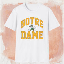 Vintage Notre Dame Arch Logo Shirt White T shirt