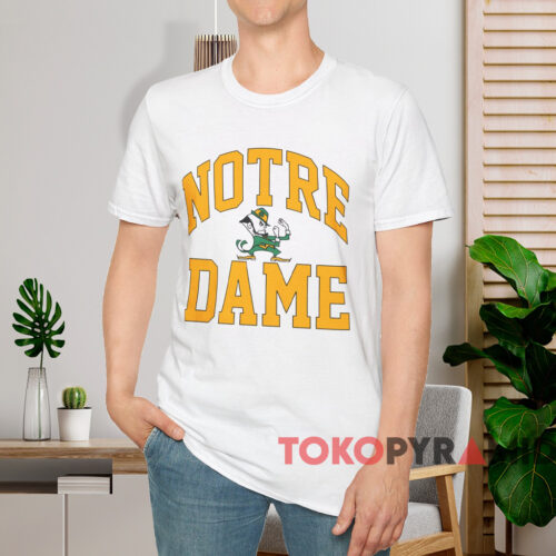 Vintage Notre Dame Arch Logo Shirt White T shirt Vintage Notre Dame Arch Logo Shirt White T shirt