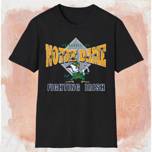 Vintage Notre Dame Fighting Irish Shirt Black T shirt