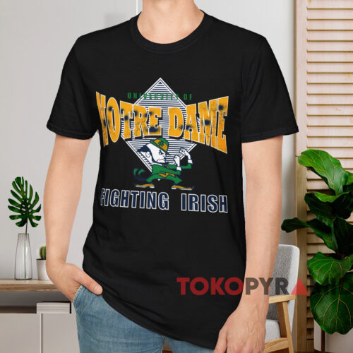 Vintage Notre Dame Fighting Irish Shirt Black T shirt