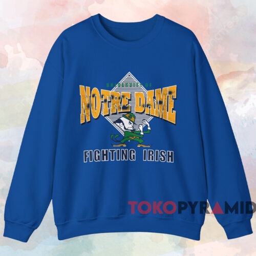 Vintage Notre Dame Fighting Irish Shirt Blue Sweatshirt