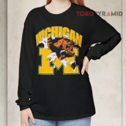 Vintage Nutmeg Michigan Wolverines Shirt 4 Vintage Nutmeg Michigan Wolverines Long sleeved