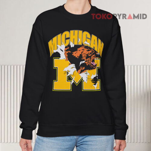 Vintage Nutmeg Michigan Wolverines Sweatshirt Vintage Nutmeg Michigan Wolverines Sweatshirt