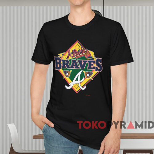 Vintage Nutmeg Mills Atlanta Braves Shirt Black T shirt