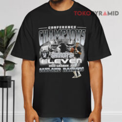Vintage Oakland Raiders Rich Gannon Conference Champions Black T shirt