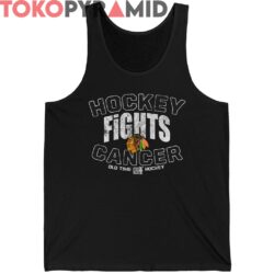 Vintage Old Time Hockey Chicago Blackhawks Hockey Fights Cancer T Shirt