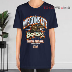 Vintage Oregon State Beavers Tostitos Fiesta Bowl 2001 Navy T shirt