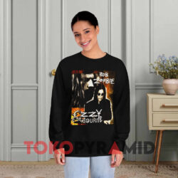 Vintage Ozzy Osbourne And Rob Zombie Shirt 4 Vintage Ozzy Osbourne And Rob Zombie Black Long sleeved