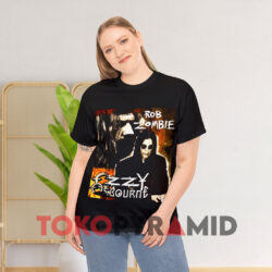 Vintage Ozzy Osbourne And Rob Zombie Black T shirt