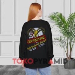 Vintage Ozzy Osbourne Hath Murdered Sleep Tour Shirt Double Sided 4 Vintage Ozzy Osbourne Hath Murdered Sleep Tour Black Long sleeved Back