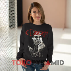 Vintage Ozzy OsBourne Middle Finger Shirt 3 Vintage Ozzy Osbourne Middle Finger Black Sweatshirt