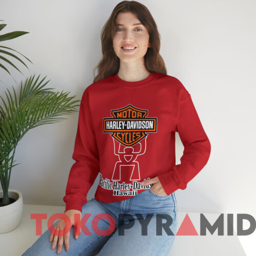 Vintage Pacific Harley Davidson Hawaii T shirt Red Sweatshirt Vintage Pacific Harley Davidson Hawaii T shirt Red Sweatshirt