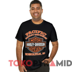 Vintage Pacific Harley Davidson Honolulu T shirt Black T shirt