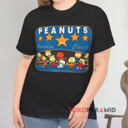 Vintage Peanuts 50 Years American Classic Black T shirt