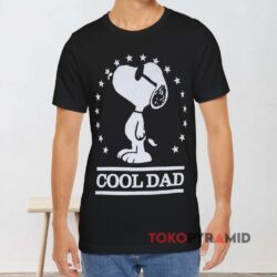 Vintage Peanuts Joe Cool Snoopy Cool Dad Black T shirt