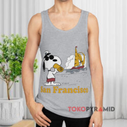 Vintage Peanuts Joe Cool Snoopy San Francisco Shirt 2 Vintage Peanuts Joe Cool Snoopy San Francisco Tank Top