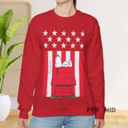 Vintage Peanuts Snoopy Americana Red Sweatshirt