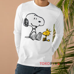 Vintage Peanuts Snoopy And Woodstock Long sleeved