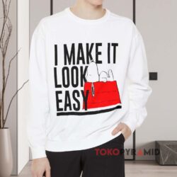 Vintage Peanuts Snoopy I Make It Look Easy White Sweatshirt