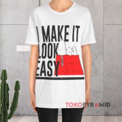 Vintage Peanuts Snoopy I Make It Look Easy White T shirt