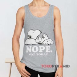 Vintage Peanuts Snoopy Nope Not Today Shirt 4 Vintage Peanuts Snoopy Nope Not Today Grey Tank Top