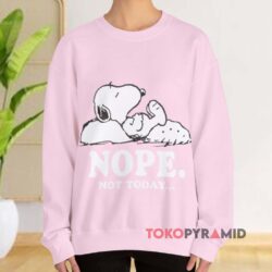Vintage Peanuts Snoopy Nope Not Today Shirt 2 Vintage Peanuts Snoopy Nope Not Today Pink Sweatshirt