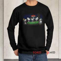 Vintage Peanuts Snoopy Playing Cards Poker Shirt 3 Vintage Peanuts Snoopy Playing Cards Poker Black Sweatshirt