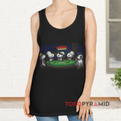 Vintage Peanuts Snoopy Playing Cards Poker Shirt 2 Vintage Peanuts Snoopy Playing Cards Poker Black Tank Top