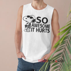 Vintage Peanuts Snoopy So Awesome It Hurts Tank Top