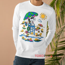 Vintage Peanuts Snoopy Woodstock On The Beach 1958 Shirt 4 Vintage Peanuts Snoopy Woodstock On The Beach 1958 Long sleeved