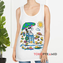 Vintage Peanuts Snoopy Woodstock On The Beach 1958 Shirt 2 Vintage Peanuts Snoopy Woodstock On The Beach 1958 Tank Top