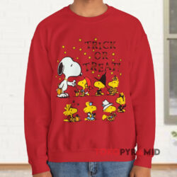 Vintage Peanuts Snoopy Woodstock Trick Or Treat Sweatshirt
