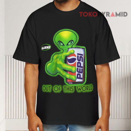 Vintage Pepsi Alien Out Of This World Black T shirt Vintage Pepsi Alien Out Of This World Black T shirt