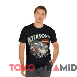 Vintage Peterson's Harley Davidson Miami Florida T shirt Black T shirt