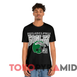 Vintage Philadelphia Eagles Helmet Nfl Football T shirt Black T shirt