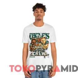 Vintage Philadelphia Eagles Wrecking Crew Caricature T shirt White T shirt