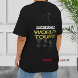 Vintage Pink Floyd 1988 World Tour Shirt Double Sided 2 Vintage Pink Floyd 1988 World Tour Black T shirt Back