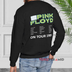 Vintage Pink Floyd On Tour 1989 Black Sweatshirt Back
