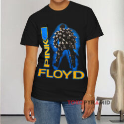 Vintage Pink Floyd On Tour 1989 Black T shirt Front