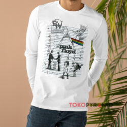 Vintage Pink Floyd Sketch Shirt 4 Vintage Pink Floyd Sketch White Long sleeved